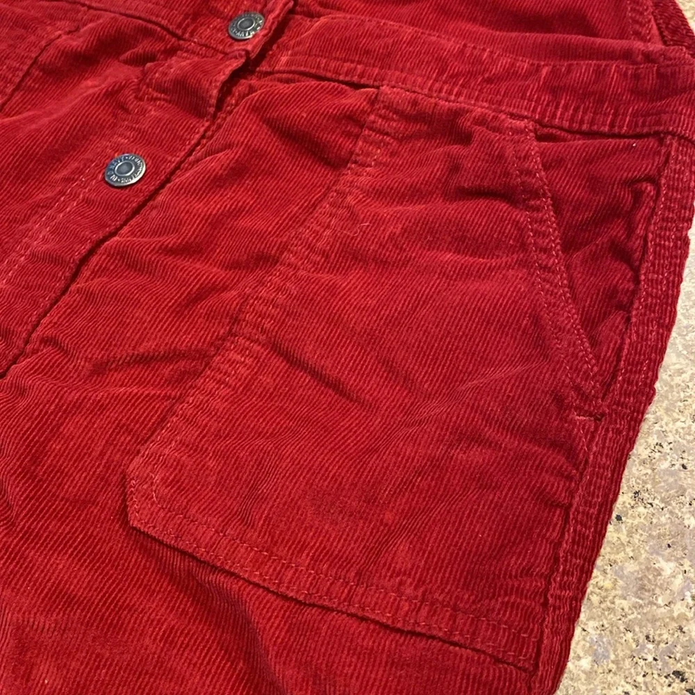 Old Navy Girls Corduroy Red Dress XL 12 Holidays MUSTY SMELL